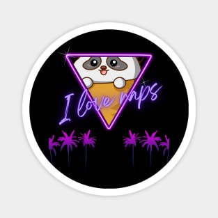 Cute Panda Cyberpunk - I Love Naps - Kawaii Panda #10 Magnet